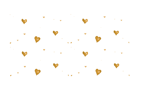 corazones dorados flotando
