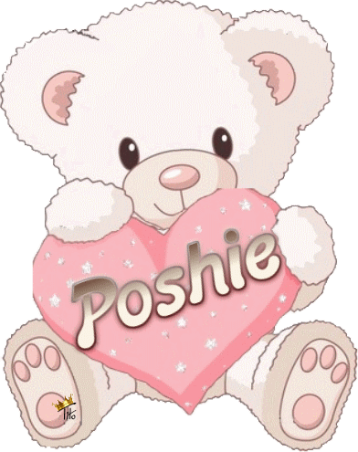 cute love heart bear poshie