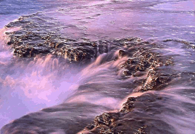 ANIMATED PURPLE WATER FALL