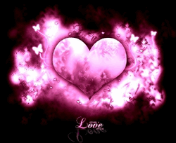 Heart and butterflies Pink