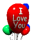 I love you balloons