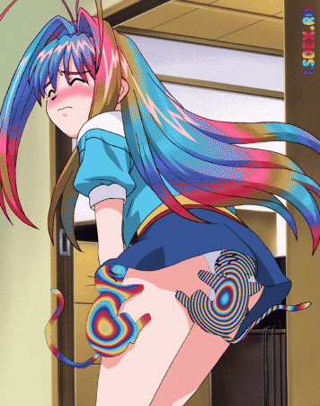Anime girl Rainbow