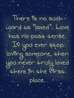 love has no past tense