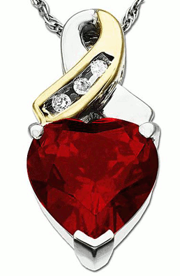 GLISTENING RUBY HEART