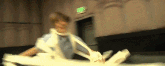Justin Bieber goofing around
