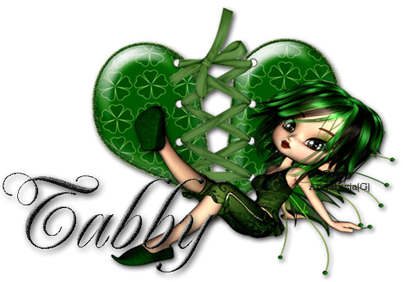 Green heart-Tabby