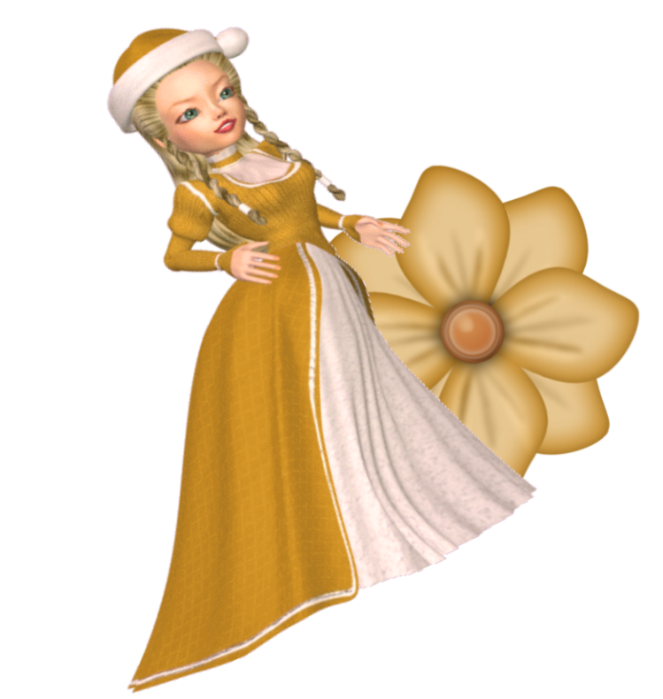 Woman stands on flowers