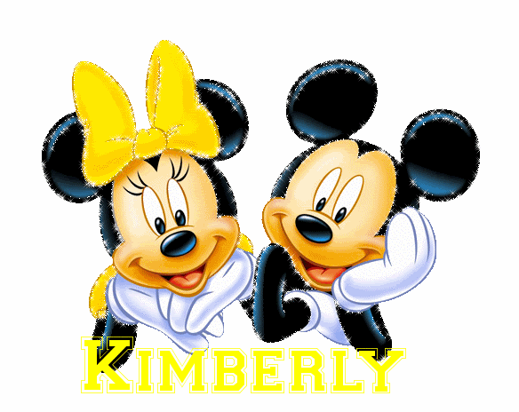Mickey  & Minnie  With The Name Kimberly
