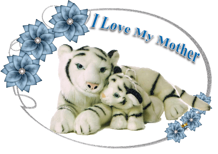 i love my mother cute tiger