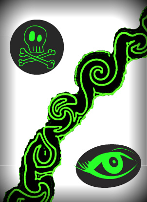Neon Green and Black Background