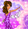 girl with a purple world