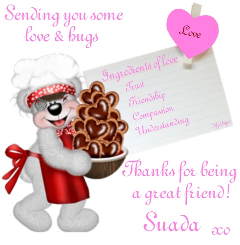 Sending love & hugs - Suada