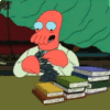 Dr.Zoidberg playing with slinky