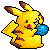 Pikachu and his oran berry