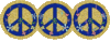 Glitter peace signs