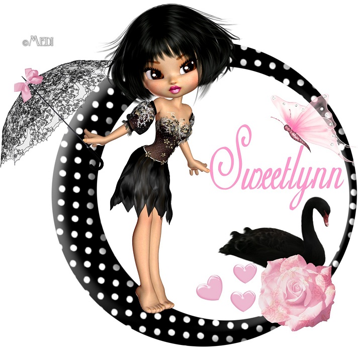 Girl in black circle-Sweetlynn