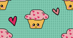 Kawaii Cupcake Background
