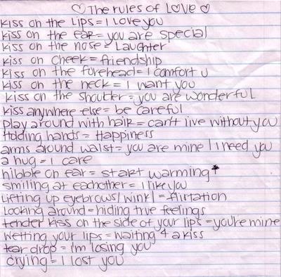 The rules of love