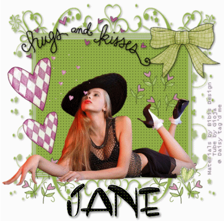 Hug & kisses Jane