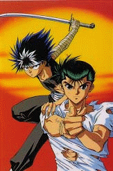 Yusuke & Hiei Ready to fight.