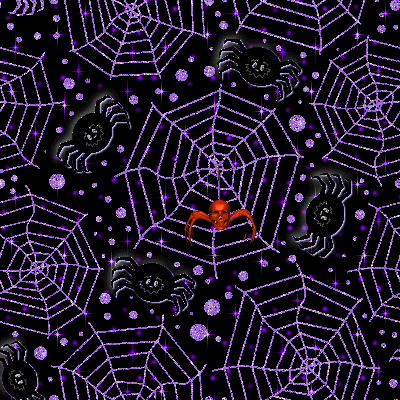 seamless glitter halloween spider background (in Backgrounds)