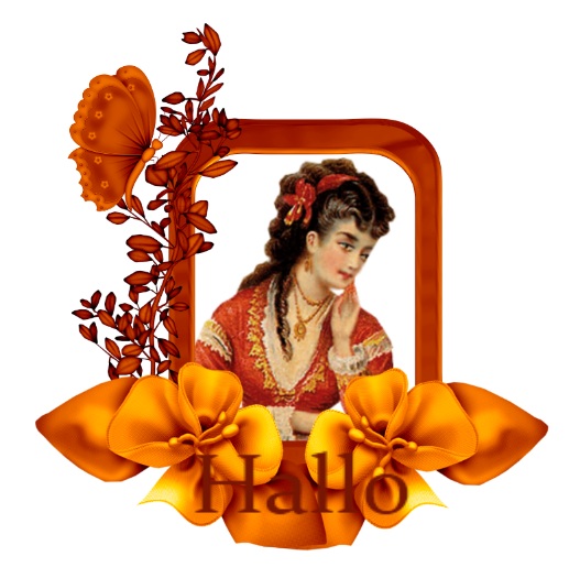 Woman in the picture frame
