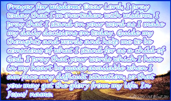 Prayer For Wisdom