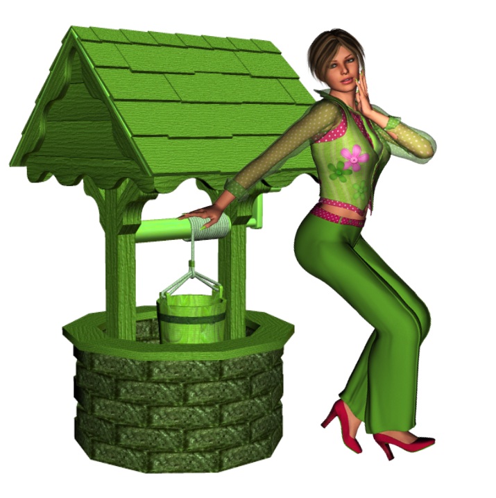 Woman at Fountain