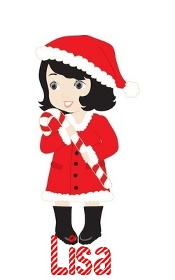 Girl with A Candy cane With Lisa