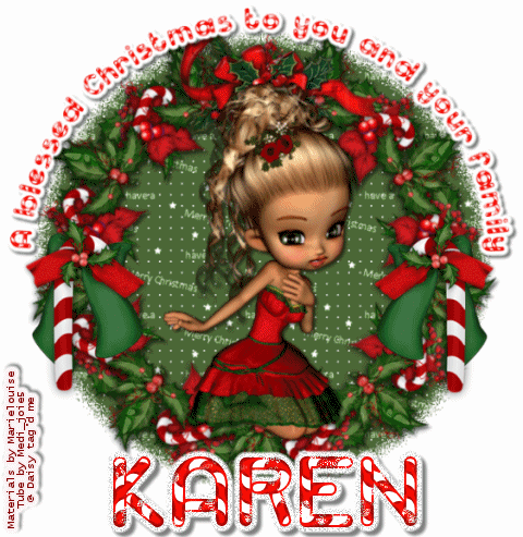 Wishing you a blessed xmas.karen