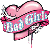 pink heart bad girl