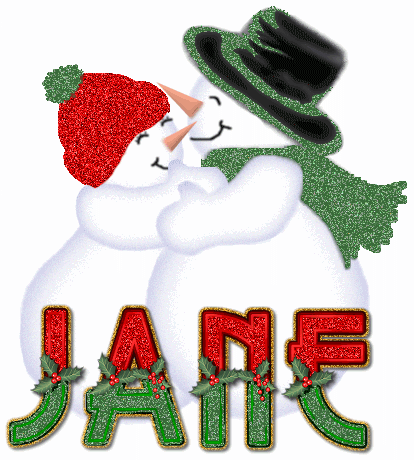 Kissing snow people