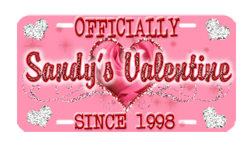 Officially Sandy's Valentine-License Plate