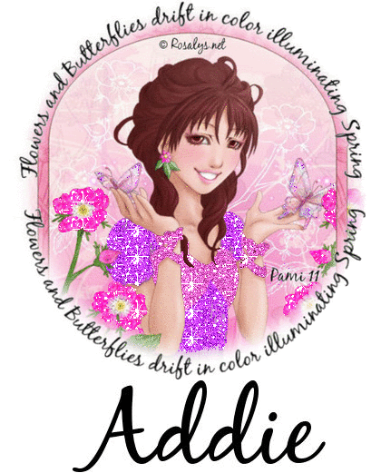 Flowers & Butterflies - Addie