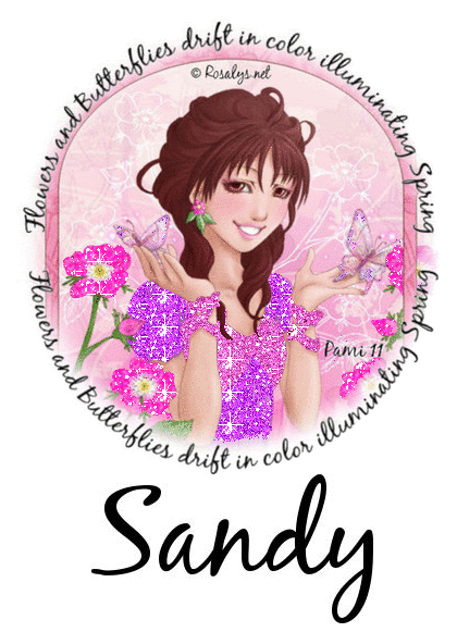 Flowers & Butterflies - Sandy