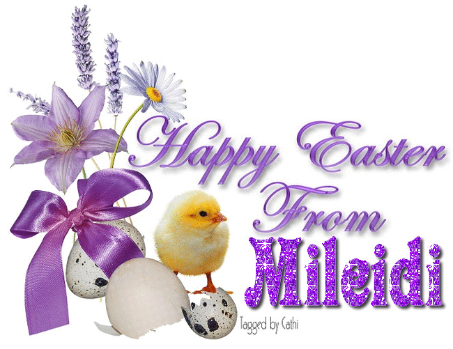 Chick with purple flowers-Mileidi