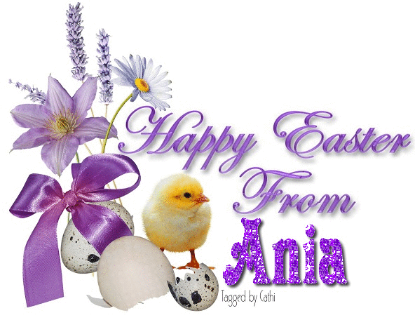 Chick with purple flowers- Ania