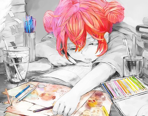 Anime Girl Asleep