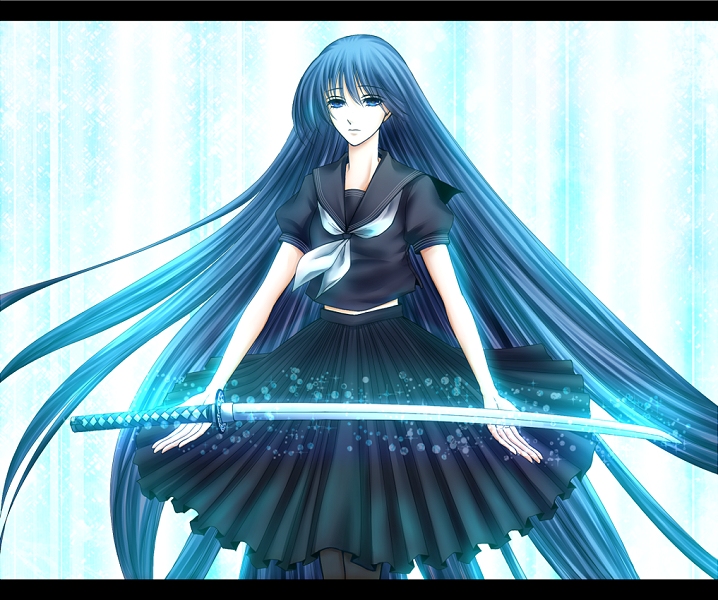 girl in blue
