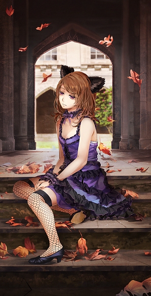 sad neko girl