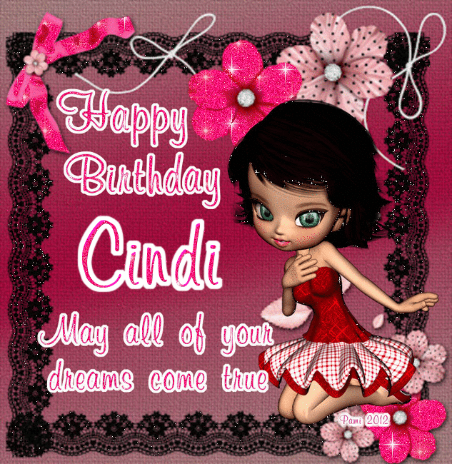 Happy Birthday - Cindi - aug bir