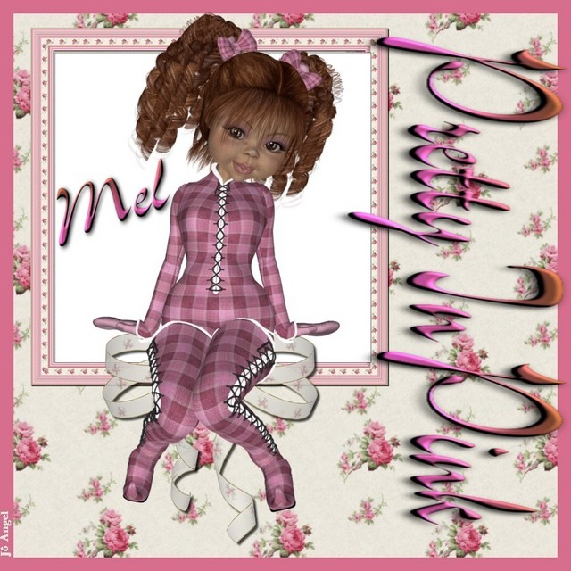 Mel - Pretty In Pink - Girl Setting In Frame