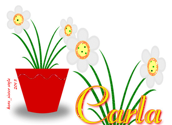 Carla - Red Flower Pot - Polka Dot Flowers