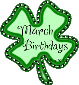 March Birthdays - mar bdays - ggr - fg