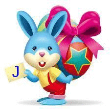 Bunny with the letter J