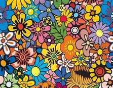 Background - Flowers - Retro