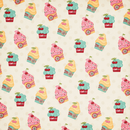 Cherry Cupcake Background