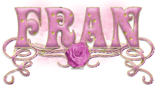 Fran-Pink rose nametag