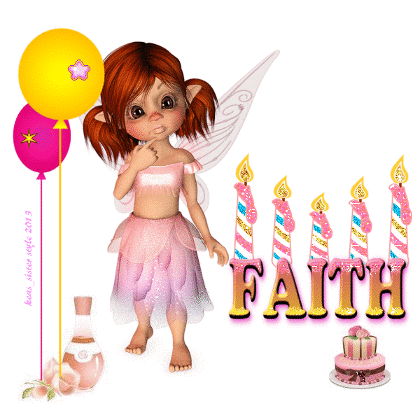 Faith - Birthday - Candles - Cake