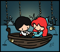 Princess Ariel and prince Eric